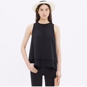 Madewell Black Boxy Tank Top Relaxed Fit